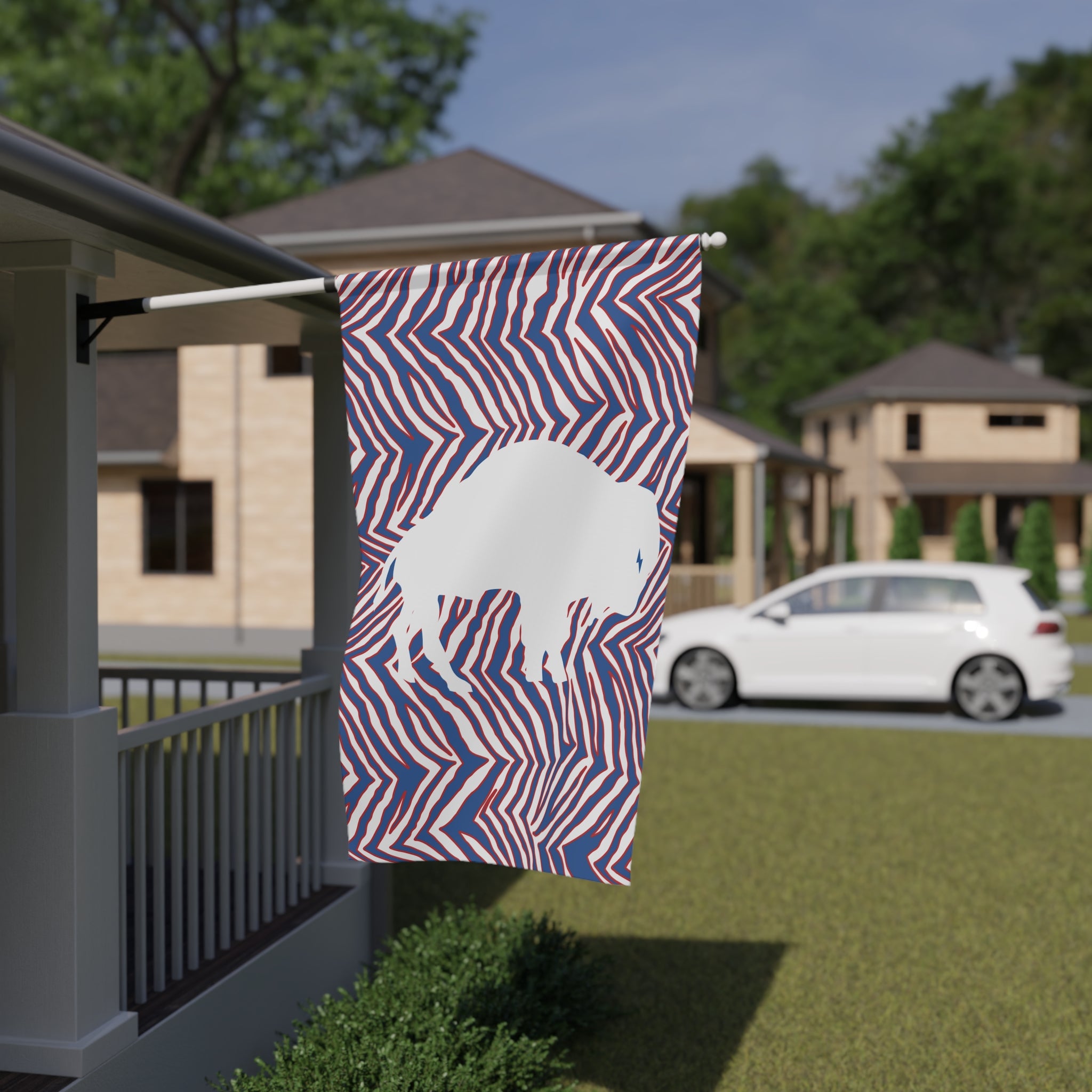 Buffalo Stripes Vertical Flag